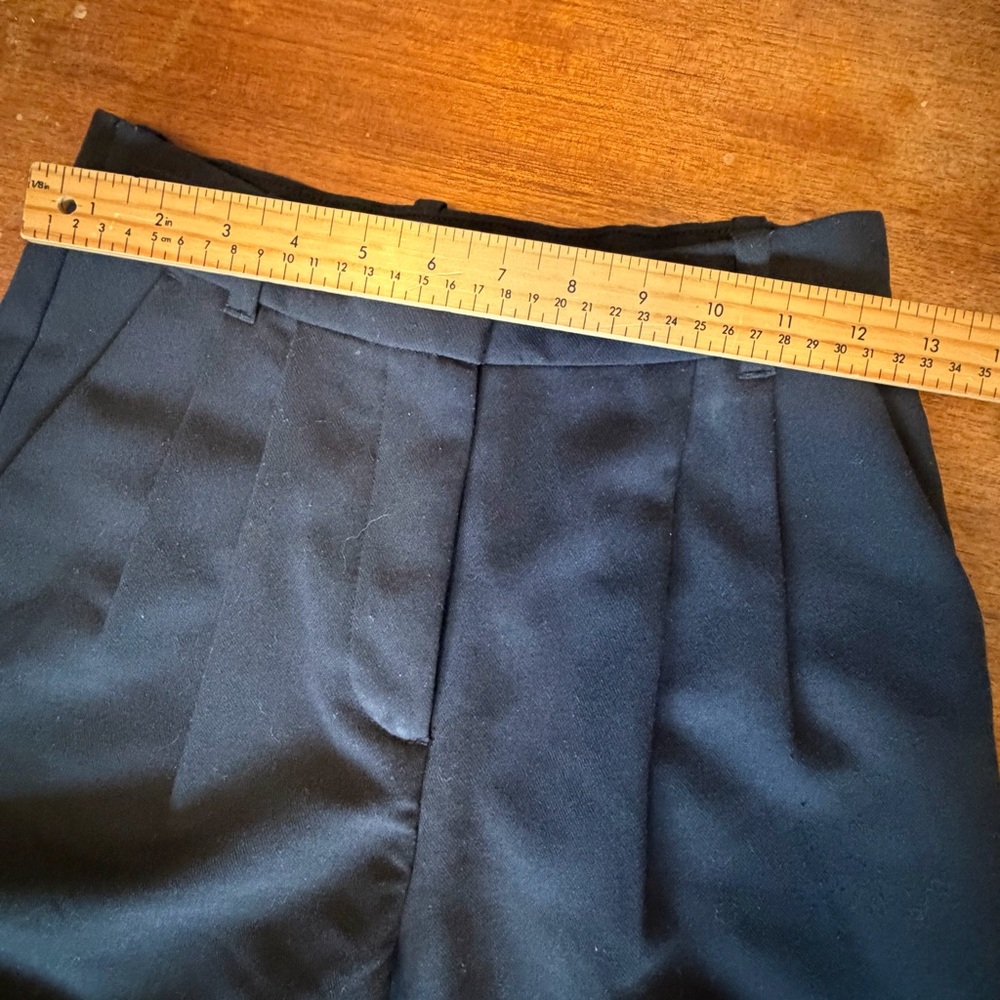 Abercrombie & Fitch Sloane Tailored Wide-Leg Women's Black Trousers Size 24 (00) - Picture 13 of 16